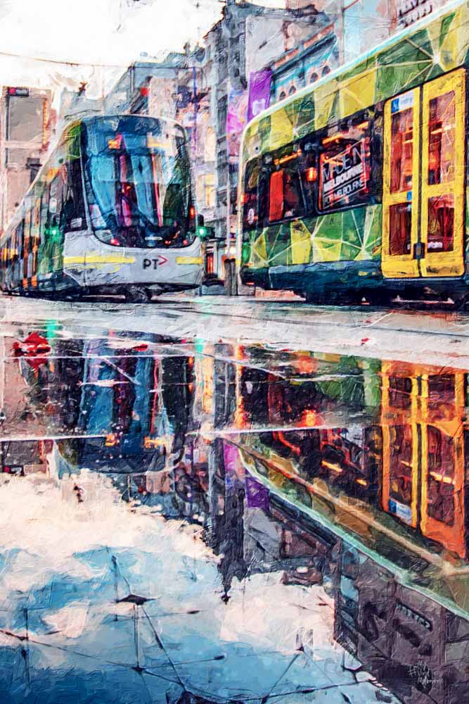Melbourne Trams II - Digital Painting
